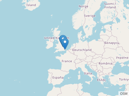 Locations where Acanthopholis fossils were found.