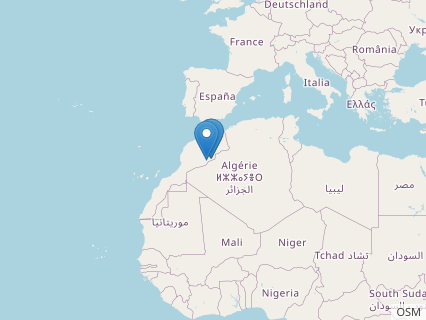 Locations where Alanqa fossils were found.