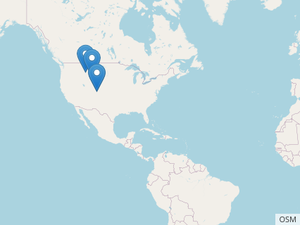 Locations where Amphicoelias fossils were found.