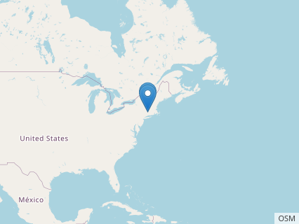 Locations where Anchisaurus fossils were found.