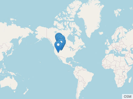 Locations where Aublysodon fossils were found.