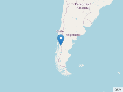 Locations where Brachytrachelopan fossils were found.