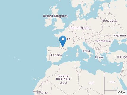 Locations where Canardia fossils were found.