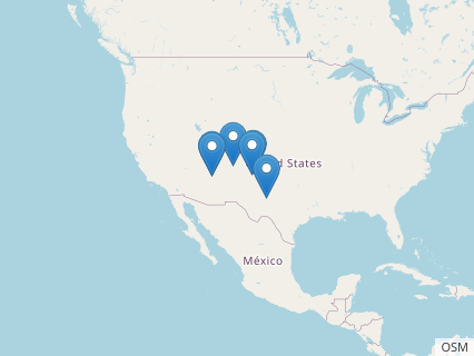 Locations where Chindesaurus fossils were found.