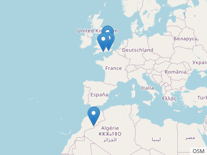 Locations where Coloborhynchus fossils were found.