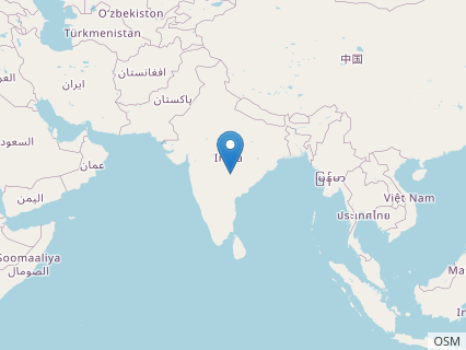 Locations where Dandakosaurus fossils were found.