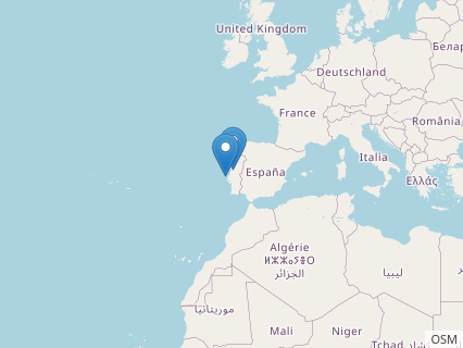 Locations where Draconyx fossils were found.