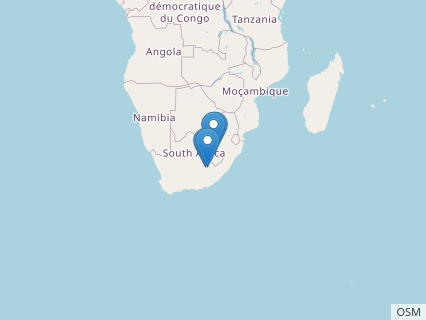 Locations where Eucnemesaurus fossils were found.