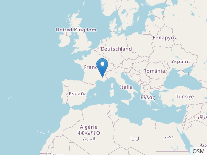 Locations where Genusaurus fossils were found.