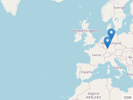 Locations where Halticosaurus fossils were found.