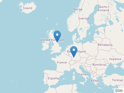 Locations where Hauffiosaurus fossils were found.