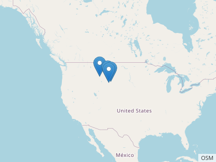 Locations where Hesperosaurus fossils were found.