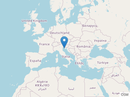 Locations where Histriasaurus fossils were found.