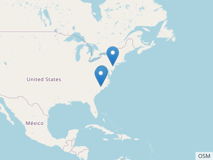 Locations where Hypsibema fossils were found.