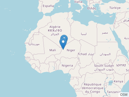 Locations where Inosaurus fossils were found.