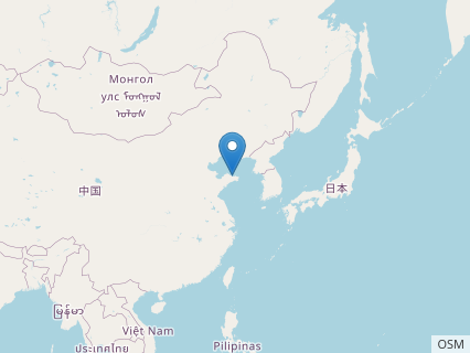 Locations where Jianchangosaurus fossils were found.