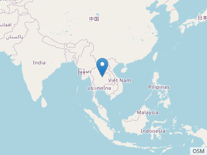 Locations where Kinnareemimus fossils were found.