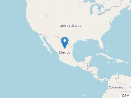 Locations where Latirhinus fossils were found.