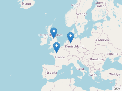 Locations where Lexovisaurus fossils were found.