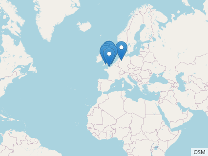 Locations where Liopleurodon fossils were found.