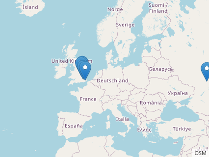 Locations where Lonchodectes fossils were found.