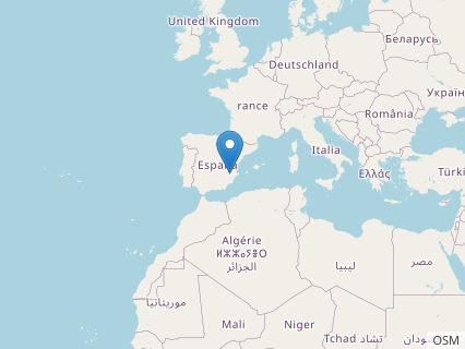 Locations where Losillasaurus fossils were found.