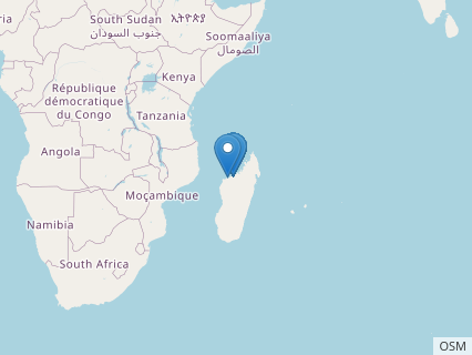 Locations where Majungasaurus fossils were found.