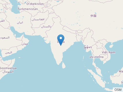 Locations where Nambalia fossils were found.