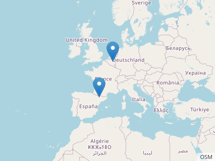 Locations where Orthomerus fossils were found.