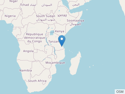 Locations where Ostafrikasaurus fossils were found.