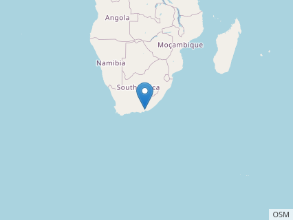 Locations where Paranthodon fossils were found.