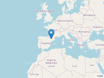 Locations where Pararhabdodon fossils were found.