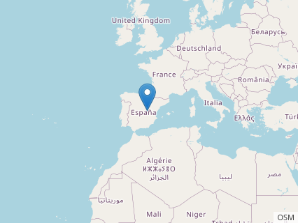 Locations where Pelecanimimus fossils were found.