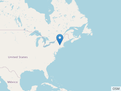 Locations where Podokesaurus fossils were found.