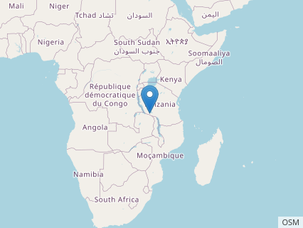 Locations where Rukwatitan fossils were found.