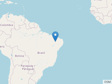 Locations where Santanaraptor fossils were found.