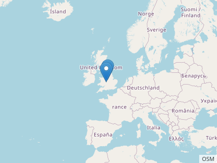 Locations where Sarcosaurus fossils were found.