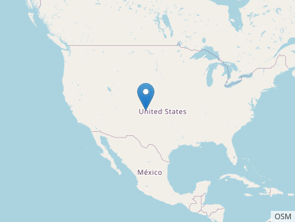 Locations where Saurophaganax fossils were found.