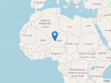 Locations where Spinophorosaurus fossils were found.