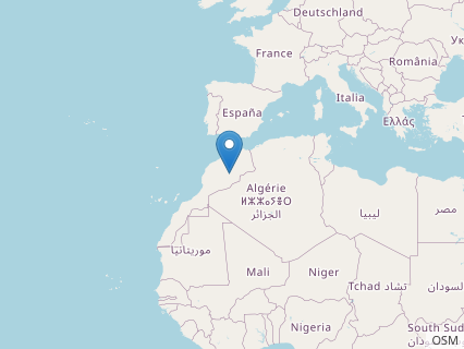 Locations where Thililua fossils were found.