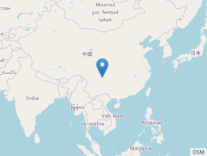 Locations where Tuojiangosaurus fossils were found.