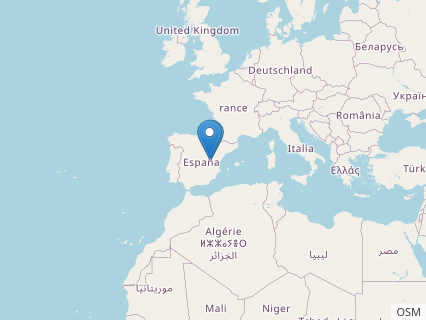 Locations where Turiasaurus fossils were found.