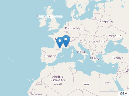 Locations where Variraptor fossils were found.