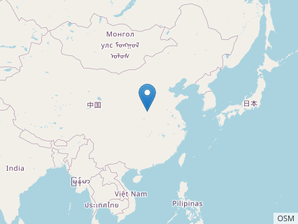 Locations where Xianshanosaurus fossils were found.