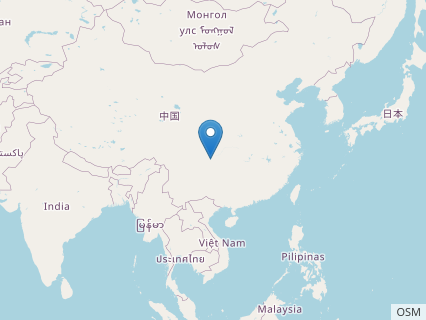 Locations where Yuzhoupliosaurus fossils were found.